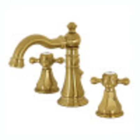 Kingston Brass FSC1973BX Widespread Bathroom Faucet with Pop-Up Drain, Brushed Brass FSC1973BX
